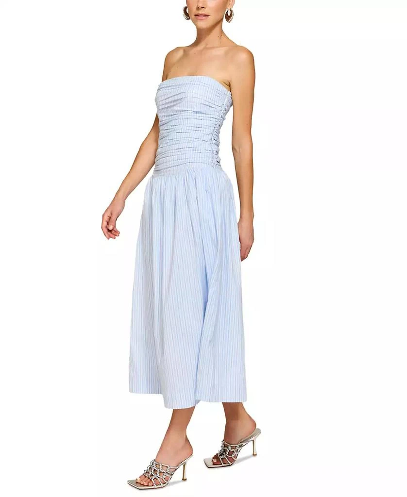 Line & Dot Women's Darra Striped Strapless Midi Dress 3