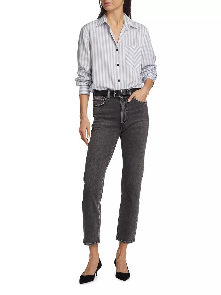 rag & bone Wren Studded Ankle-Crop Jeans