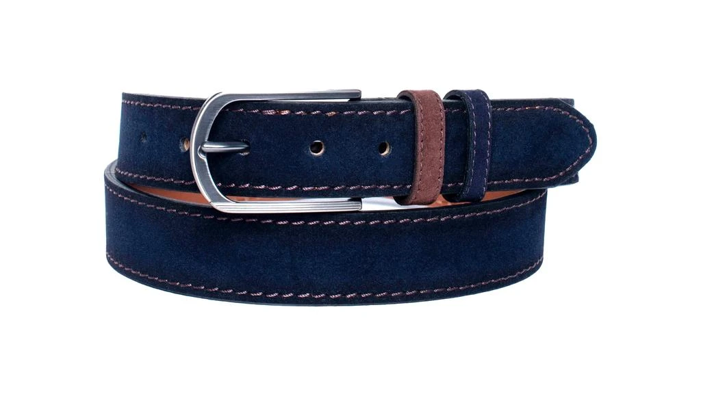 Vella Pais Venice Navy Blue Suede Mens Belt 1