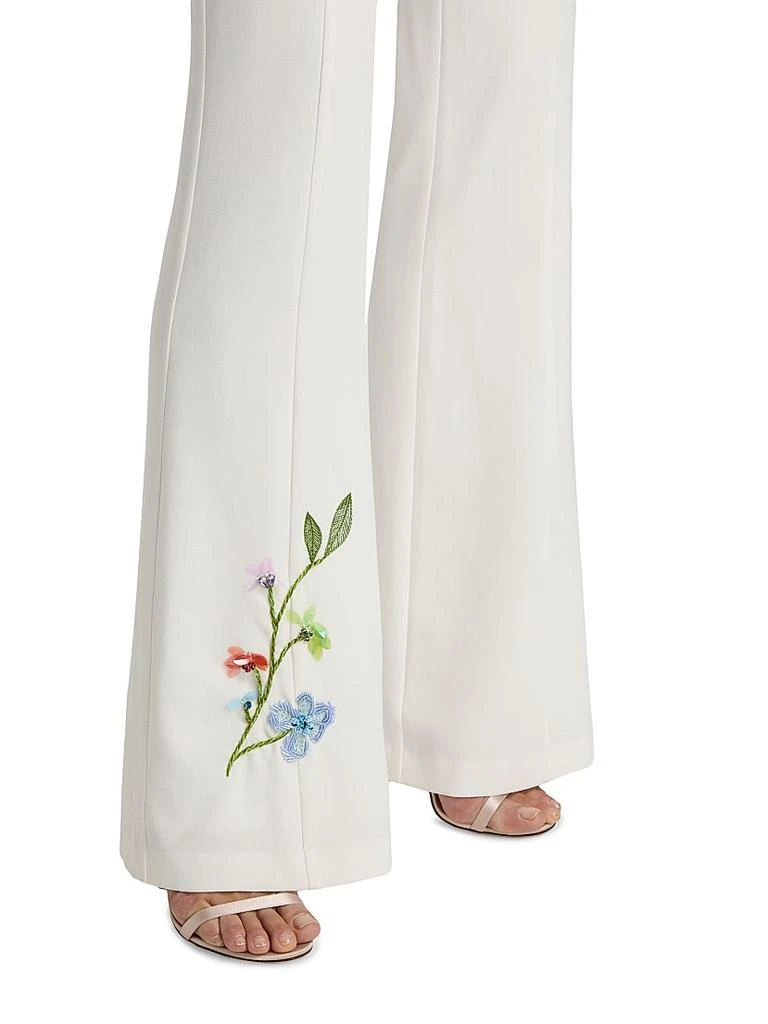 Cinq à Sept Kaitlyn Embellished Floral Vine-Embroidered Pants 6