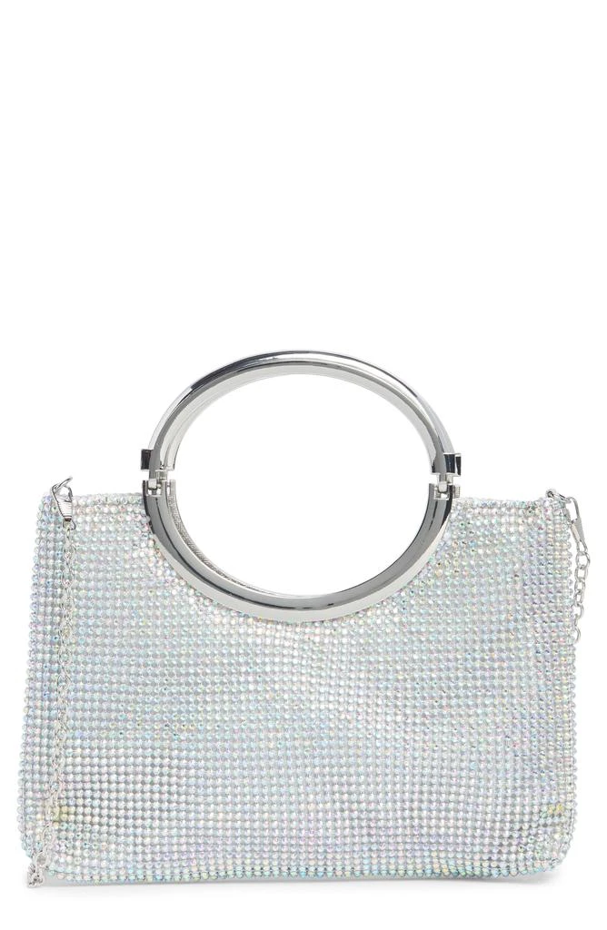 Jessica McClintock Zinia Crystal Mesh Ring Top Handle Bag 1