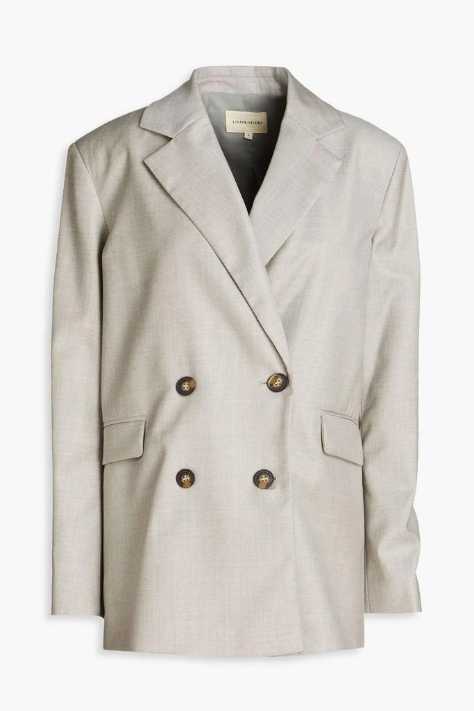 Loulou Studio Donau double-breasted wool-twill blazer 1