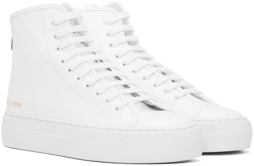 Common Projects White Tournament Super High Sneakers 4