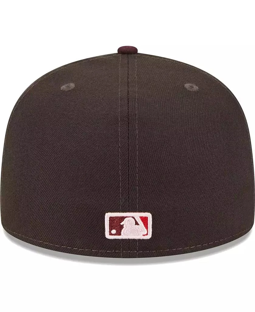 New Era Men's Brown, Maroon Los Angeles Dodgers Chocolate Strawberry 59FIFTY Fitted Hat 2