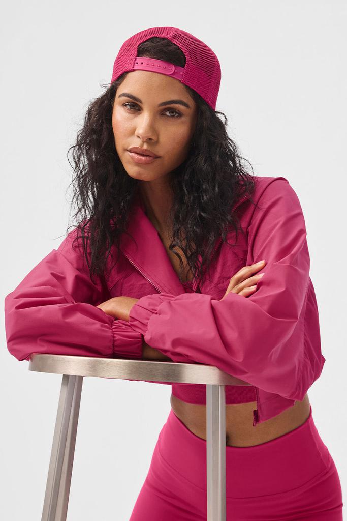 Alo Cropped Playmaker Jacket - Pink Summer Crush - Jackets