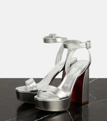Christian Louboutin Movida Sabina metallic leather platform sandals 5
