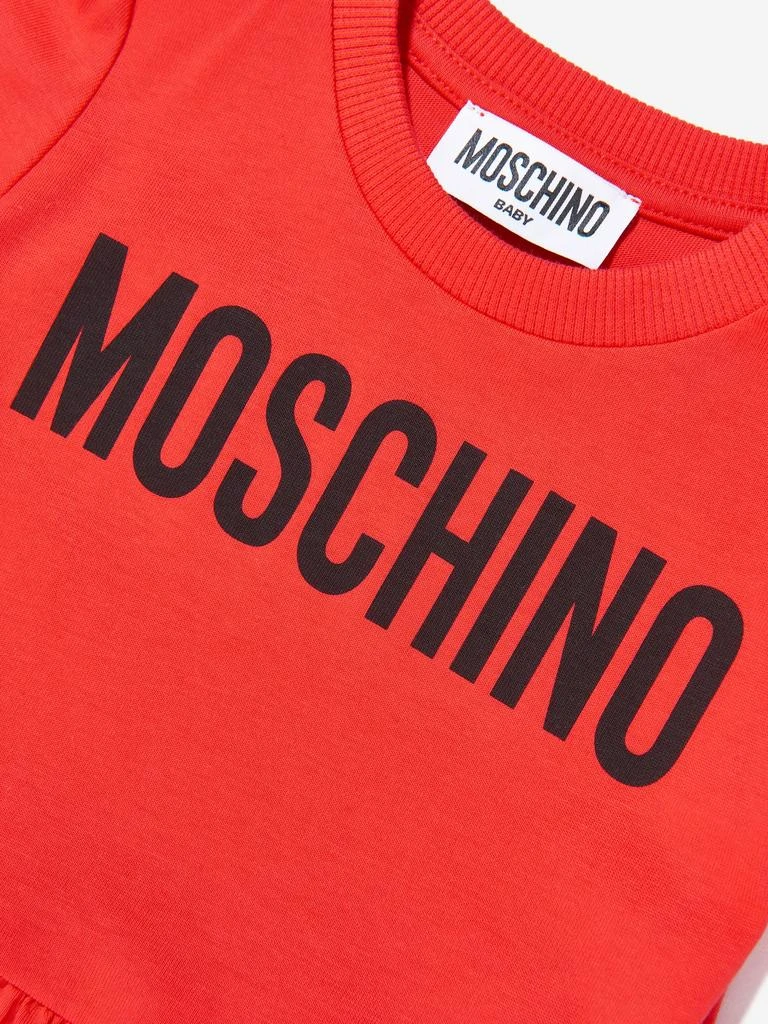 Moschino Moschino Baby Girls Logo Dress in Red 3