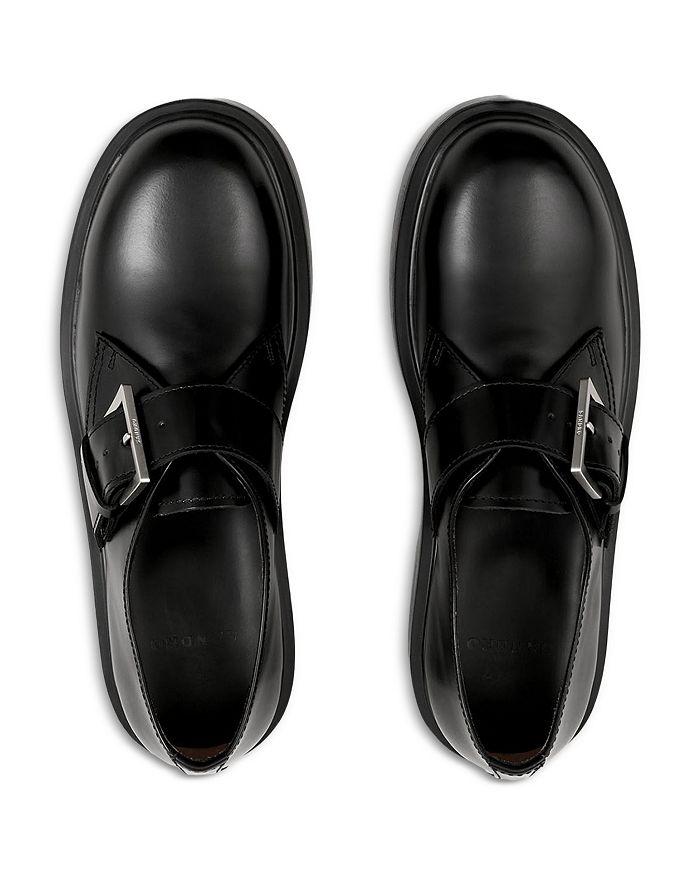 Sandro Glazed Leather Derby Shoes