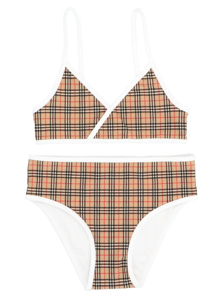 Burberry Burberry Kids Checked Two-Piece Swimsuit 1