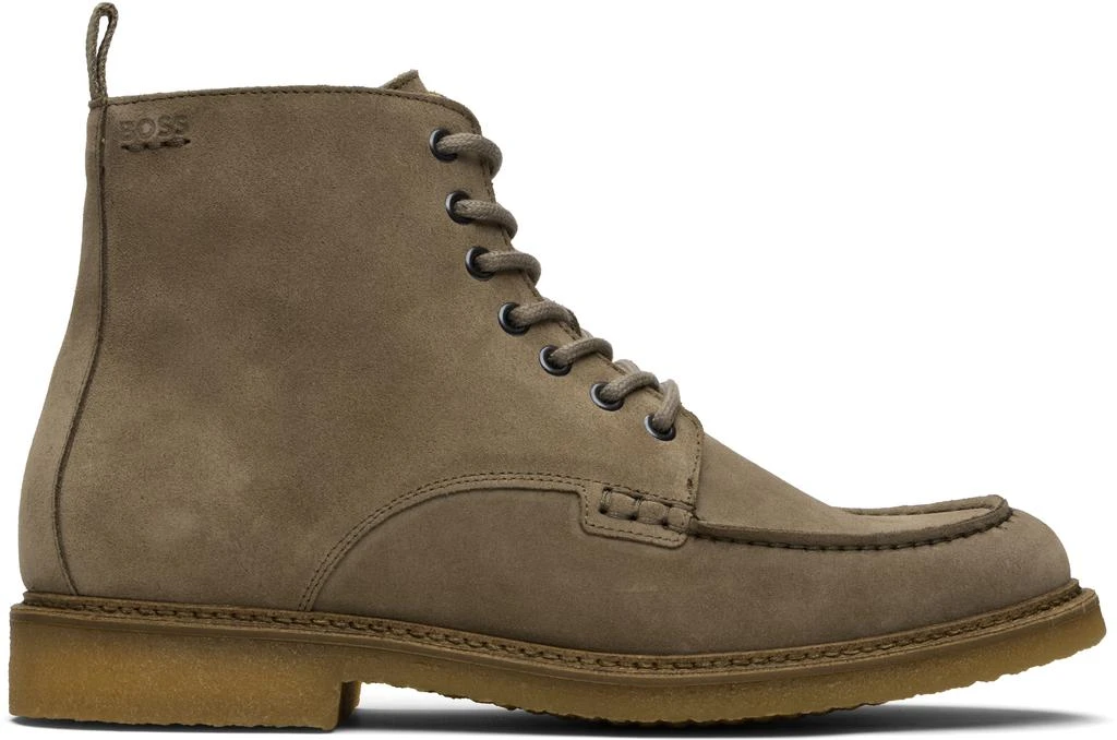Shop Boss Hugo Boss Round Toe Lace-Up Boots on Sale at  display picture 1