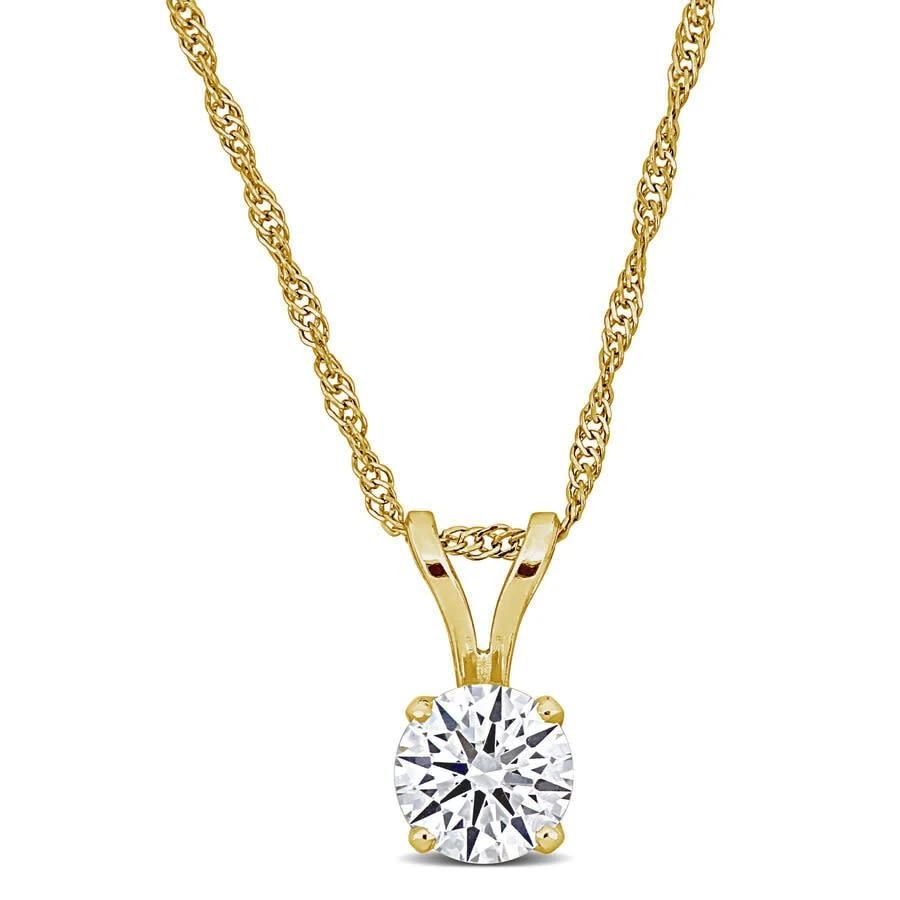 Created Forever 3/4ct TW Lab-Grown Diamond Solitaire Pendant with Chain in 14k Yellow Gold - 18 in (IGI Certified)