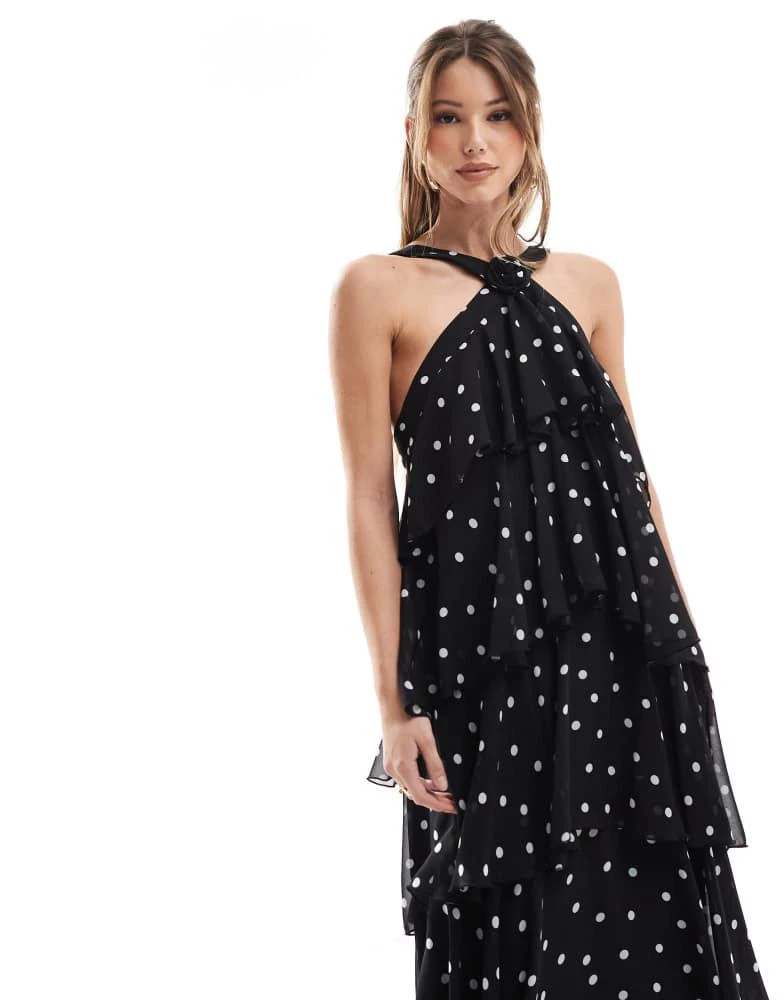 VERO MODA Vero Moda Felicia halter neck tiered maxi dress with corsage detail in black spot print - Dresses & Skirts - Compare Prices from 6+ Stores - Free Shipping - BeyondStyle VERO MODA Vero Moda Felicia halter neck tiered maxi dress with corsage detail in black spot print - Dresses & Skirts - Compare Prices from 6+ Stores - Free Shipping - BeyondStyle