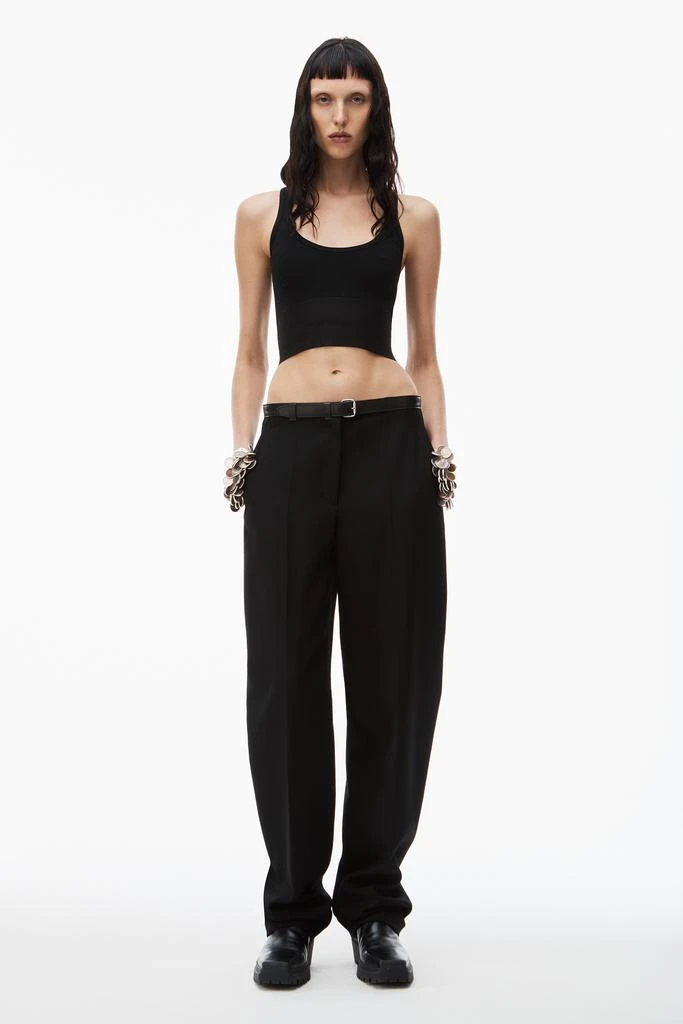Alexander Wang LOGO ELASTIC SCOOPNECK BRA TOP 6