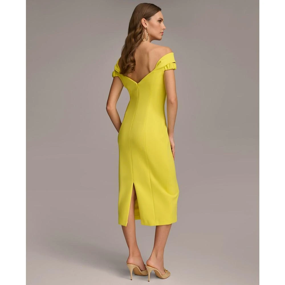 Donna Karan Donna Karan Women's Off-The-Shoulder Midi Sheath Dress 2