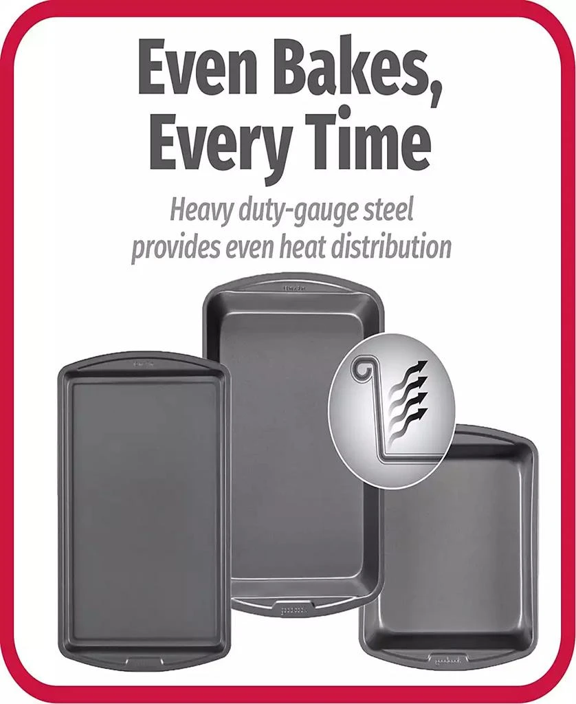 GoodCook Good Cook 3 Pack 8X8 Baking Pan with 13" x 9" Bake Pan and 13" x 9" Cookie Sheet 5