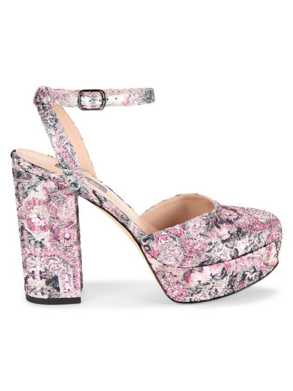 SJP by Sarah Jessica Parker Defy Jacquard Block Heel Platform Heels