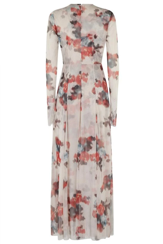 PHILOSOPHY di LORENZO SERAFINI Beige Floral Tulle Maxi Dress 2