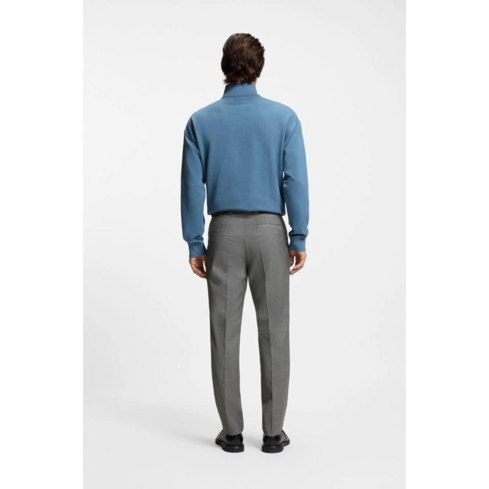 Hugo Boss Extra-slim-fit trousers in virgin-wool dobby 4