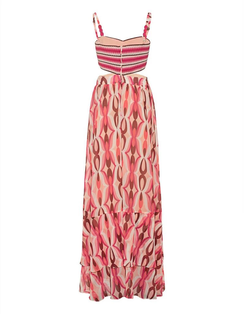 PatBO Crochet Top Tiered Bottom Maxi Dress 4