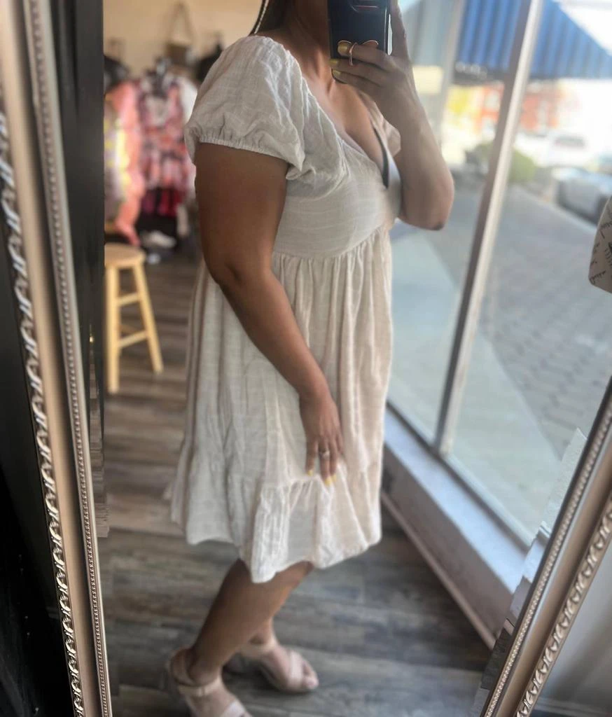 White Birch White Birch - V-neck Nat Dress 2