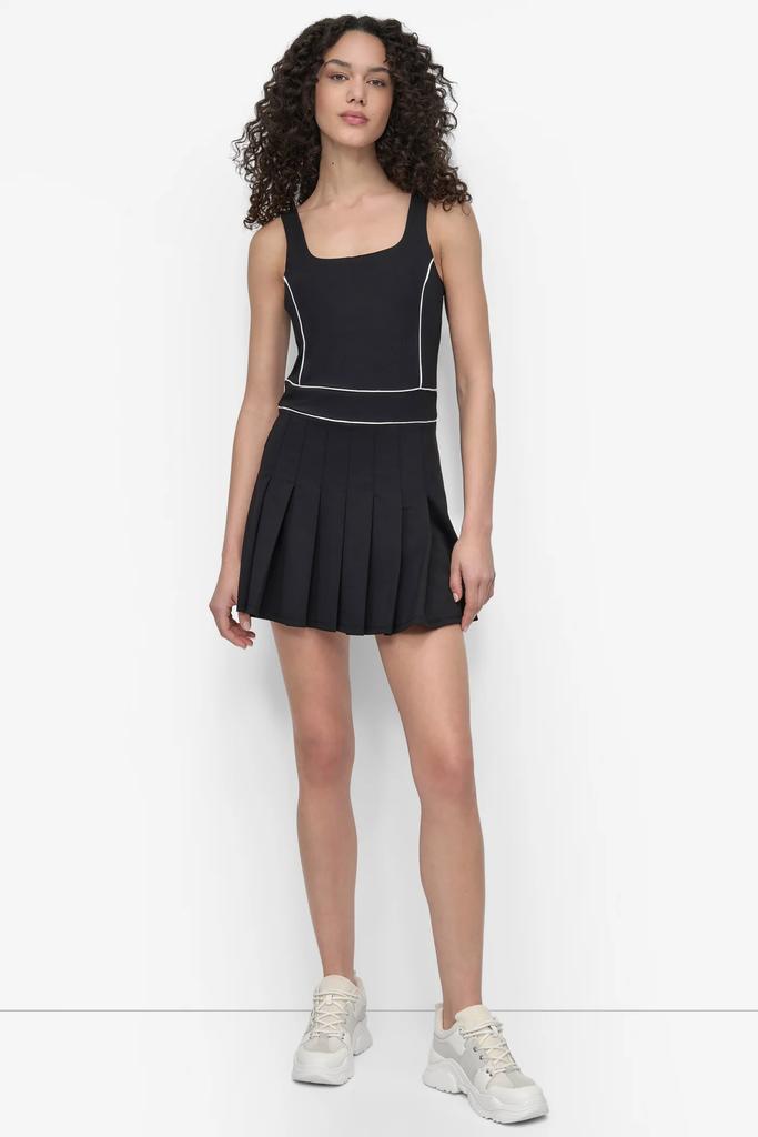 DKNY DRESS WITH BUILT IN BIKE SHORT AND BRA WITH REMOVABLE PADS