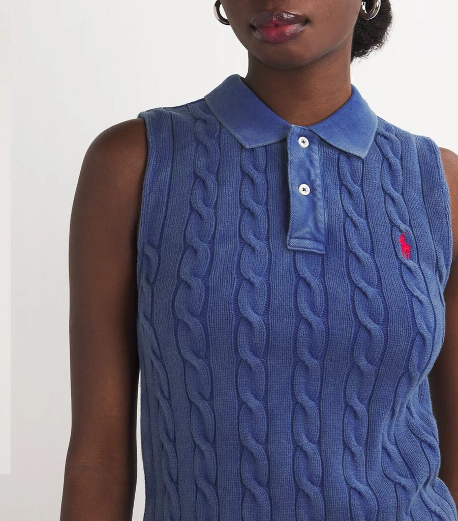 Ralph Lauren Sleeveless Polo Cable-Knit Sweater 6