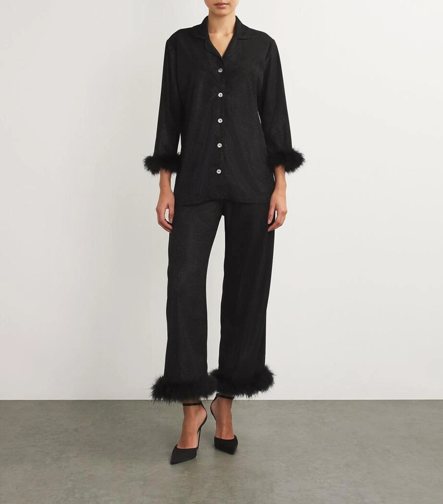 GILDA & PEARL Feather-Trim Sparkling Starlet Pyjama Set 6