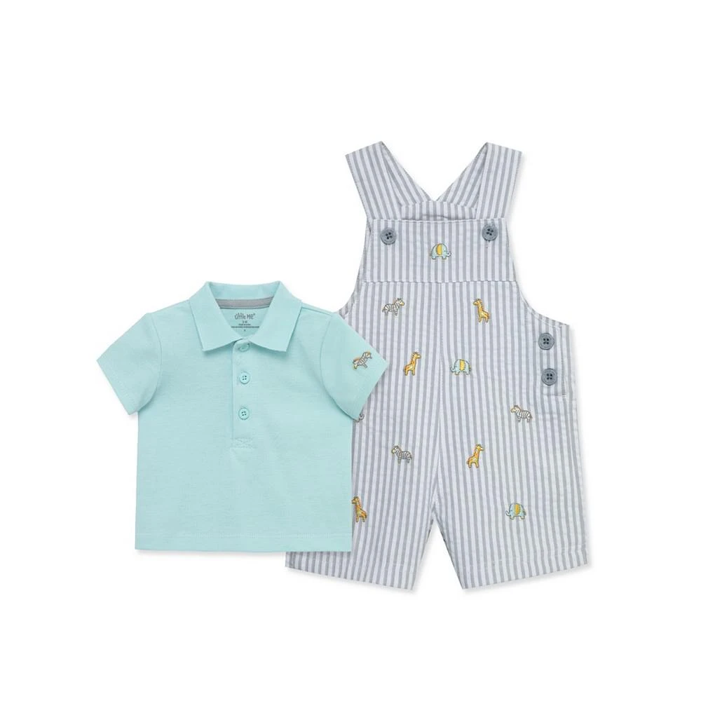 Little Me Baby Boys Safari Shortall Set 1