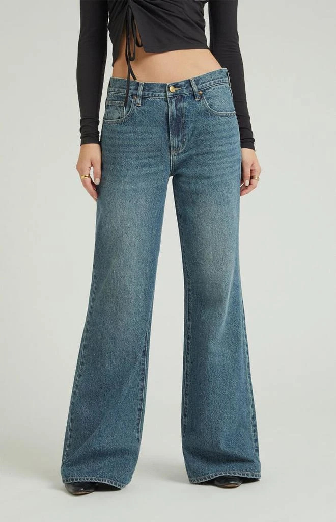 PacSun Lena Medium Indigo Sparkle Low Rise Super Baggy Jeans 1