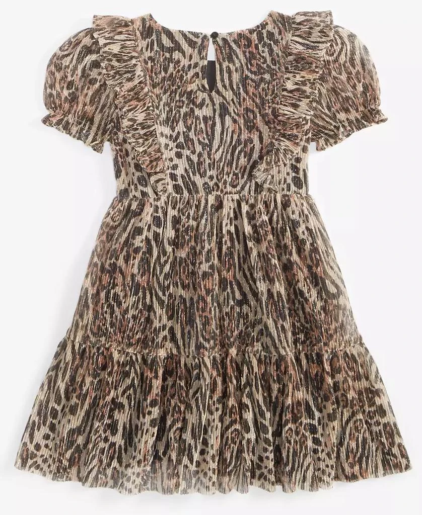 Nannette Little Girls Metallic Pleated Mesh Dress 2