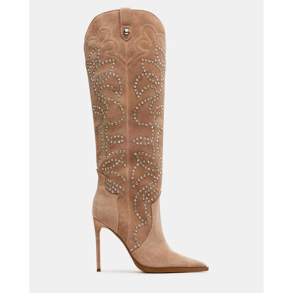 Steve Madden Tyrant Taupe Suede Rhinestones 1
