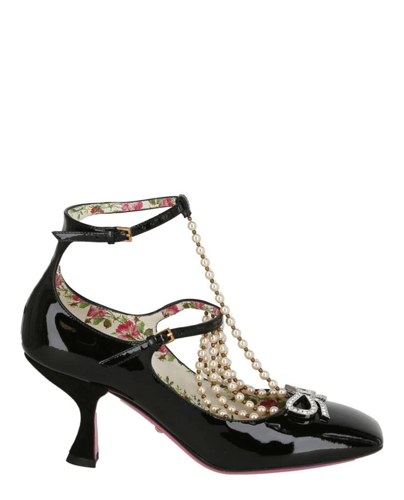Gucci Taide Embellished Patent Leather Pumps