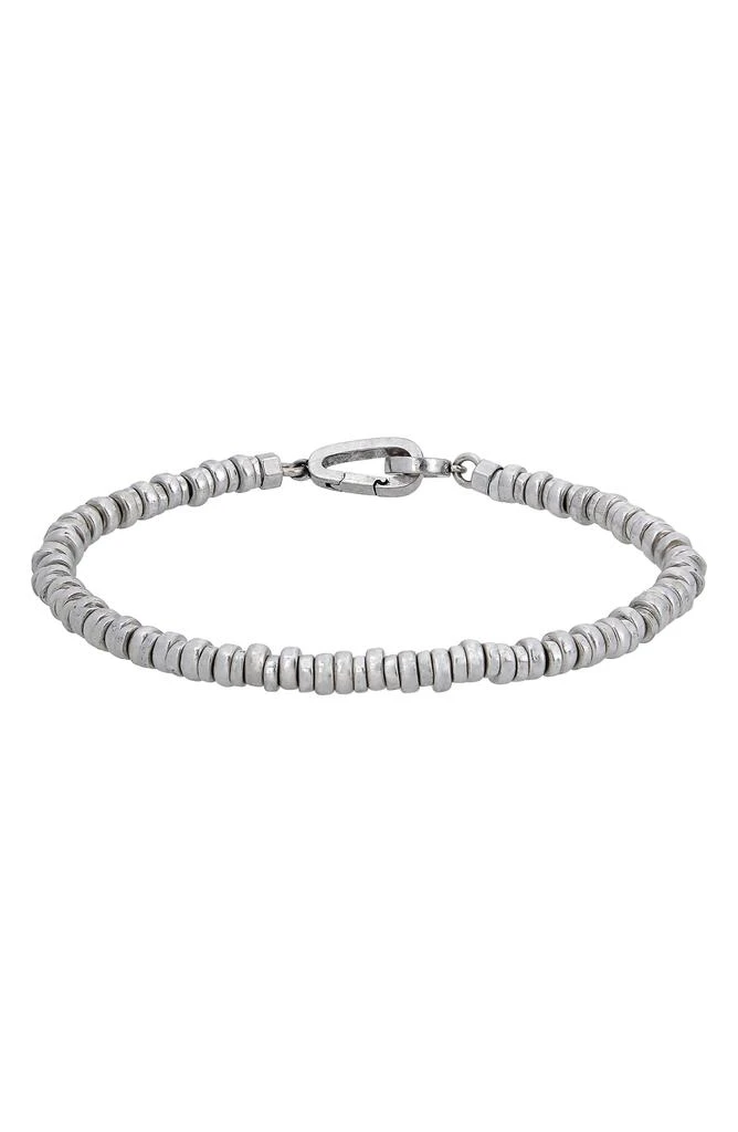ALL SAINTS Men's Colwyn Sterling Silver Beaded Bracelet 1