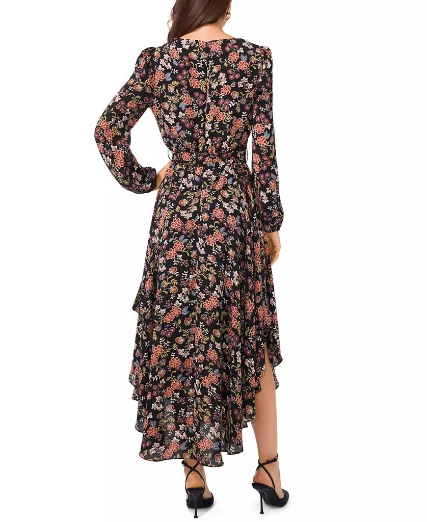 Vince Camuto Women's V-Neck Belted Asymmetric-Hem Dress 2