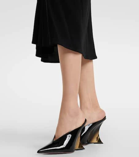 Paris Texas Nina 105 patent leather wedge mules 2