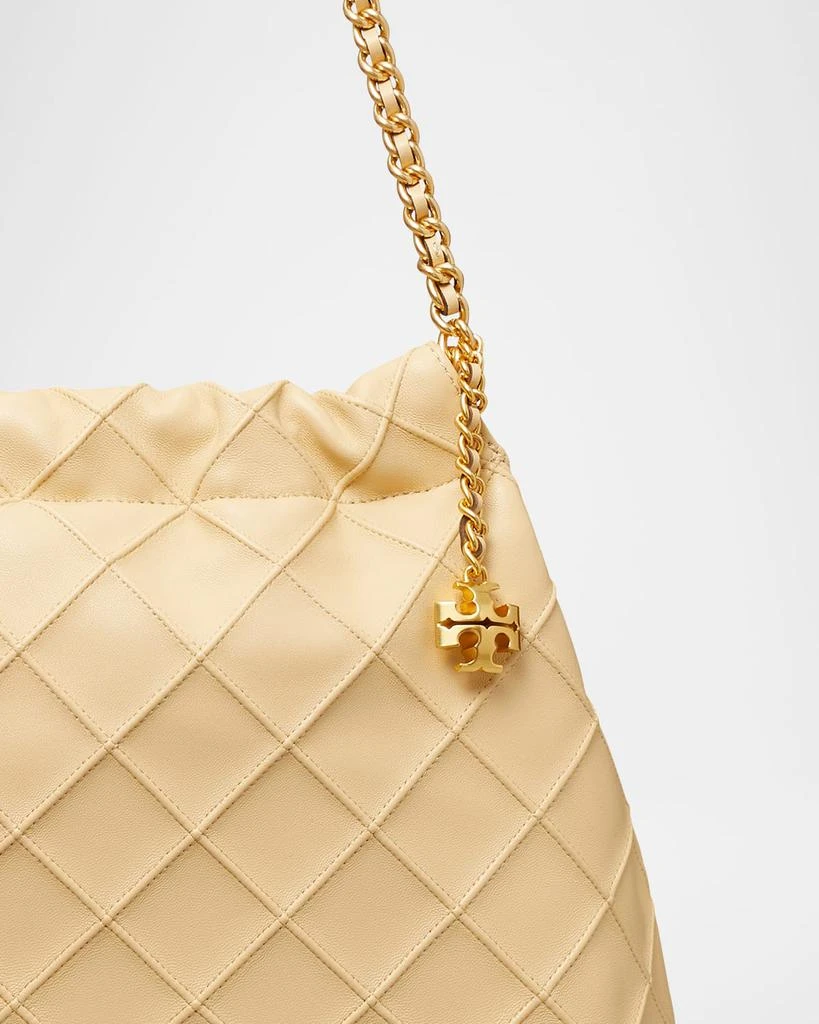 Tory Burch Fleming Chain Quilted Leather Hobo Bag 6