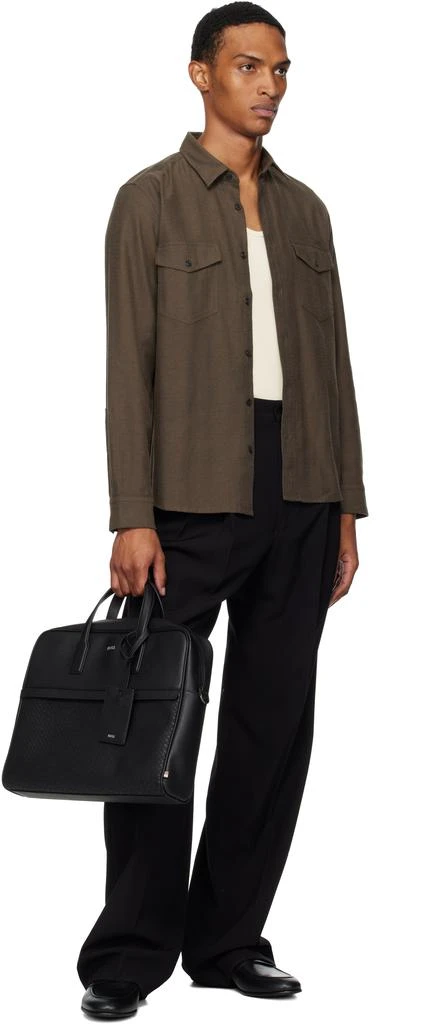 Hugo Boss Black Saffiano Leather Briefcase 4