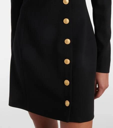 Alessandra Rich Wool-blend crêpe minidress 5