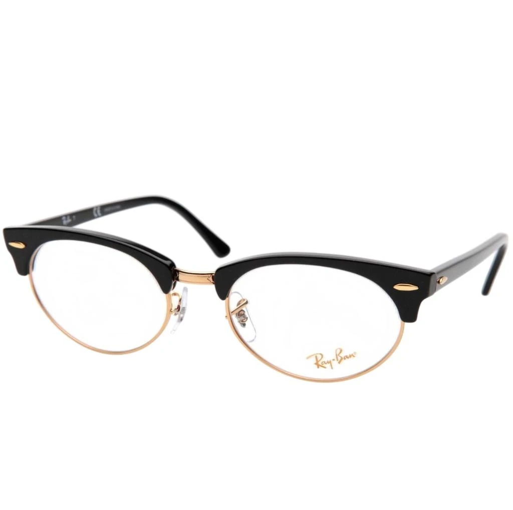 Ray-Ban Unisex - Clubmaster Oval Eyeglasses In Black/gold