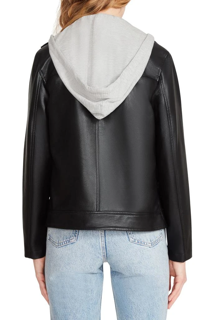 BB Dakota by Steve Madden Biker Boo Mixed Media Faux Leather Jacket 2