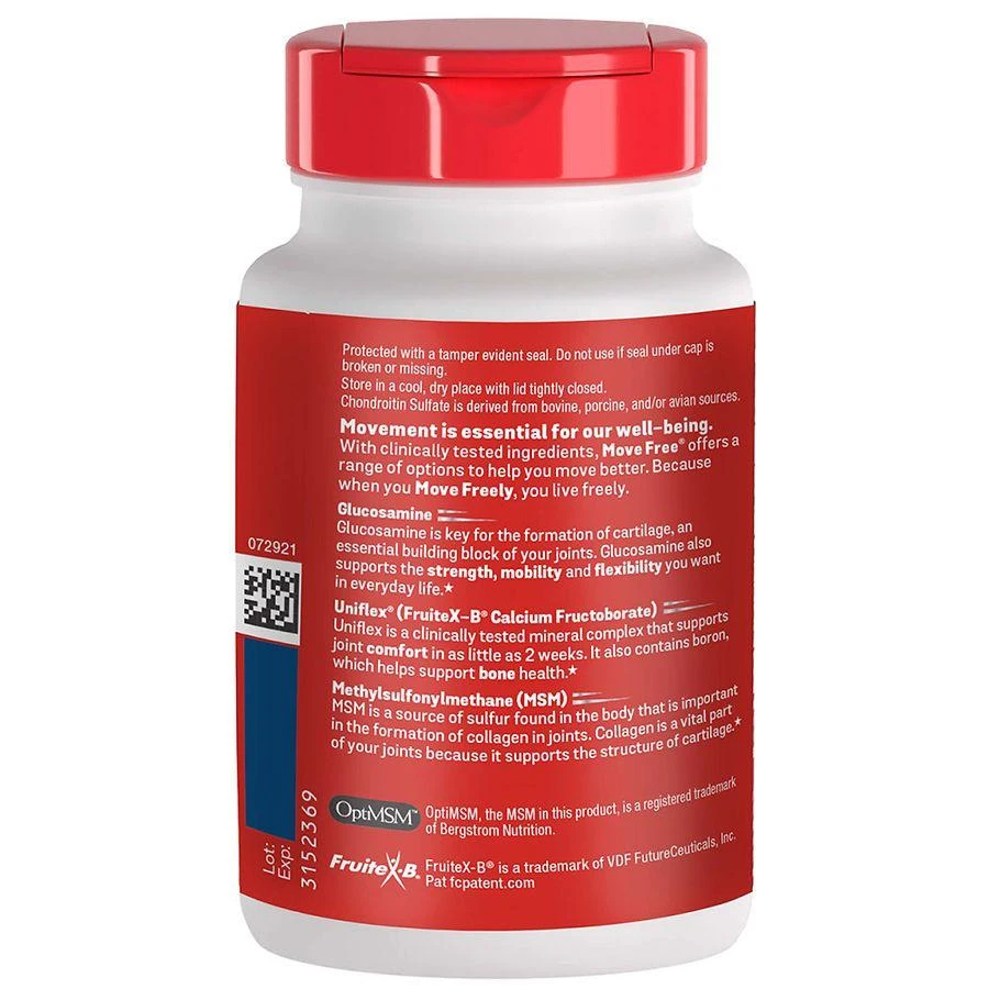 Move Free Advanced + MSM with Glucosamine, Joint Support Coated Tablets 5