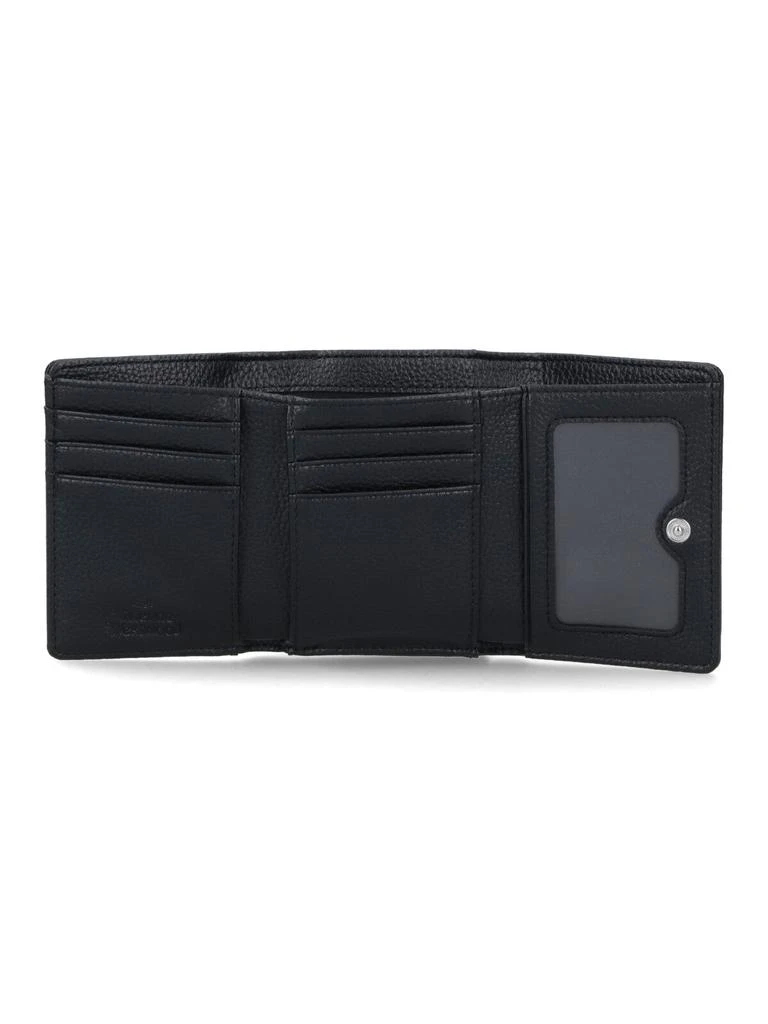 Vivienne Westwood Textured Black Tri-Fold Wallet 2