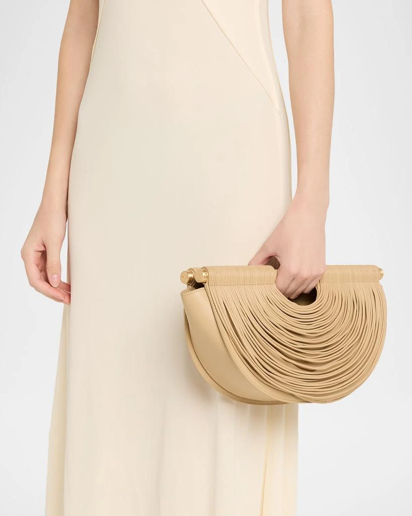 Cult Gaia Lou Draped Leather Clutch Bag 2