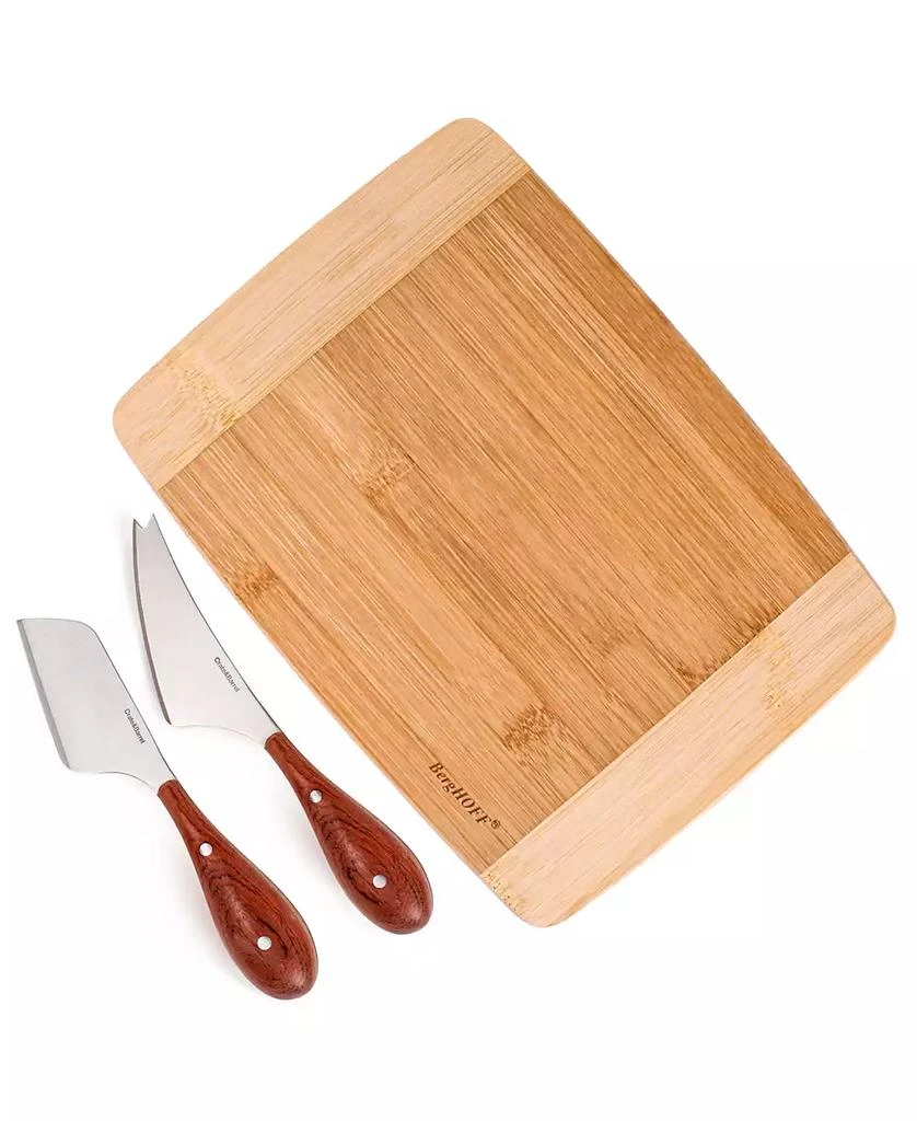 BergHOFF Aaron Probyn 3-Piece Cheese Knife and Bamboo Cutting Board Set 1