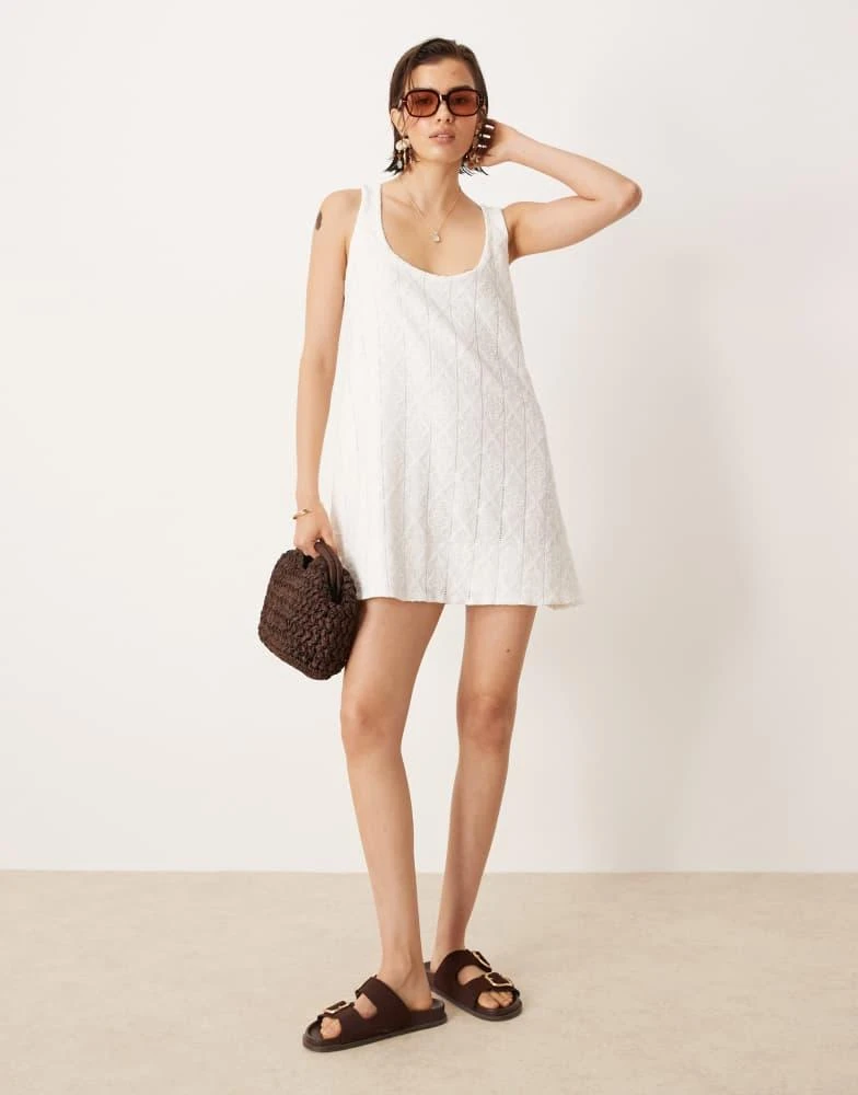 Shop ASOS DESIGN crochet scoop trapeze swing mini dress in white on Sale at  BeyondStyle  Get 56% Off ASOS DESIGN crochet scoop trapeze swing mini dress  in white with Limited-Time Flash