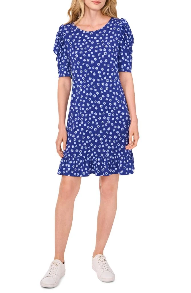 corn flower blue dress Athena Chiffon Floral Print Dress main image 0