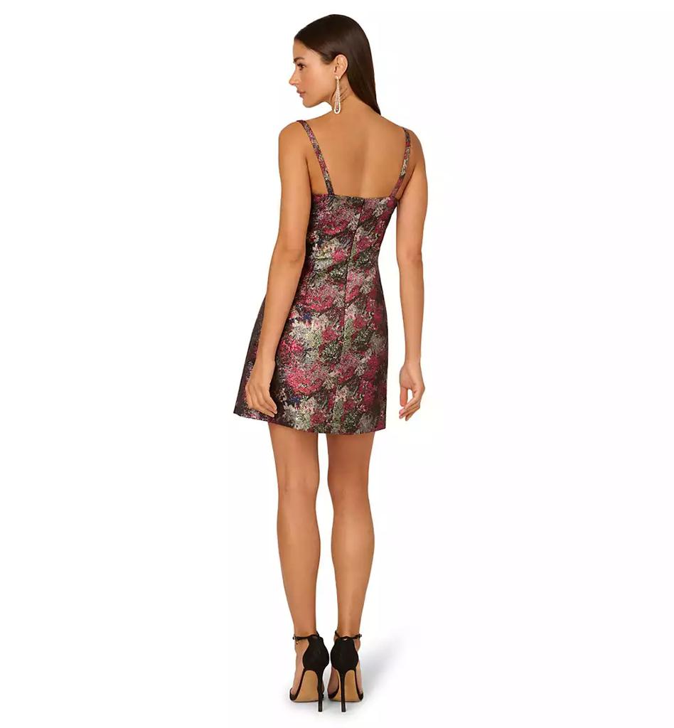 Women's Metallic Jacquard Square Neck Mini Dress – On Sale Now