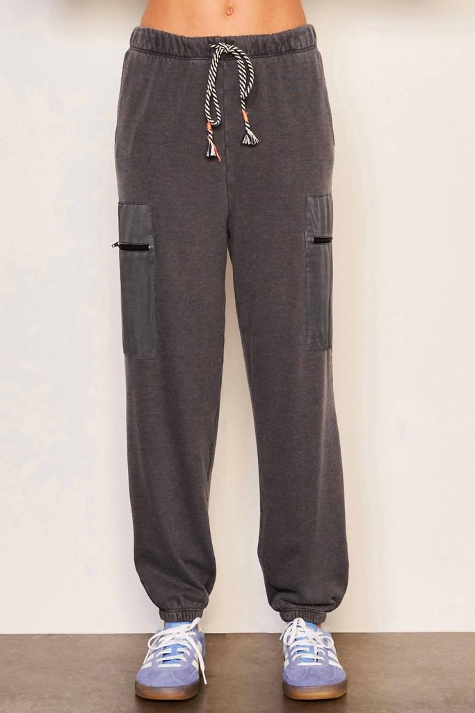 Sundry Sundry - Women Mixed Media Cargo Pant