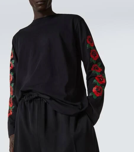 Simone Rocha Logo floral cotton jersey T-shirt 5