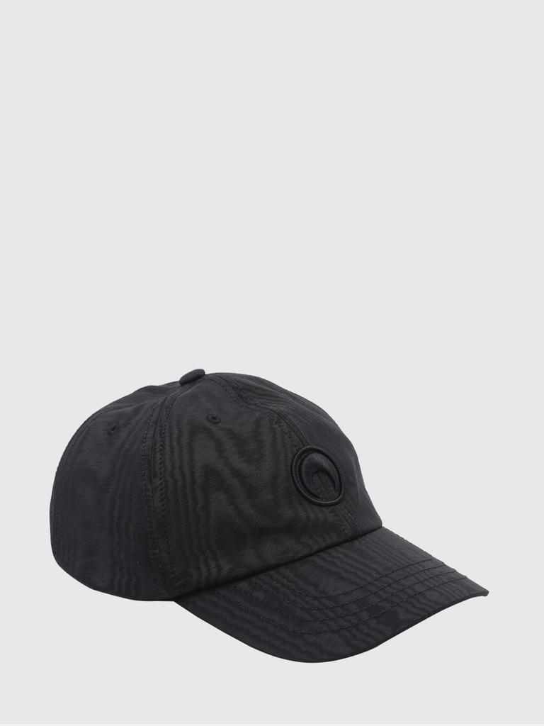 MARINE SERRE バイザー キャップ 黒 SSENSE Exclusive Black & Beige Regenerated Silk Veiled Cap – On